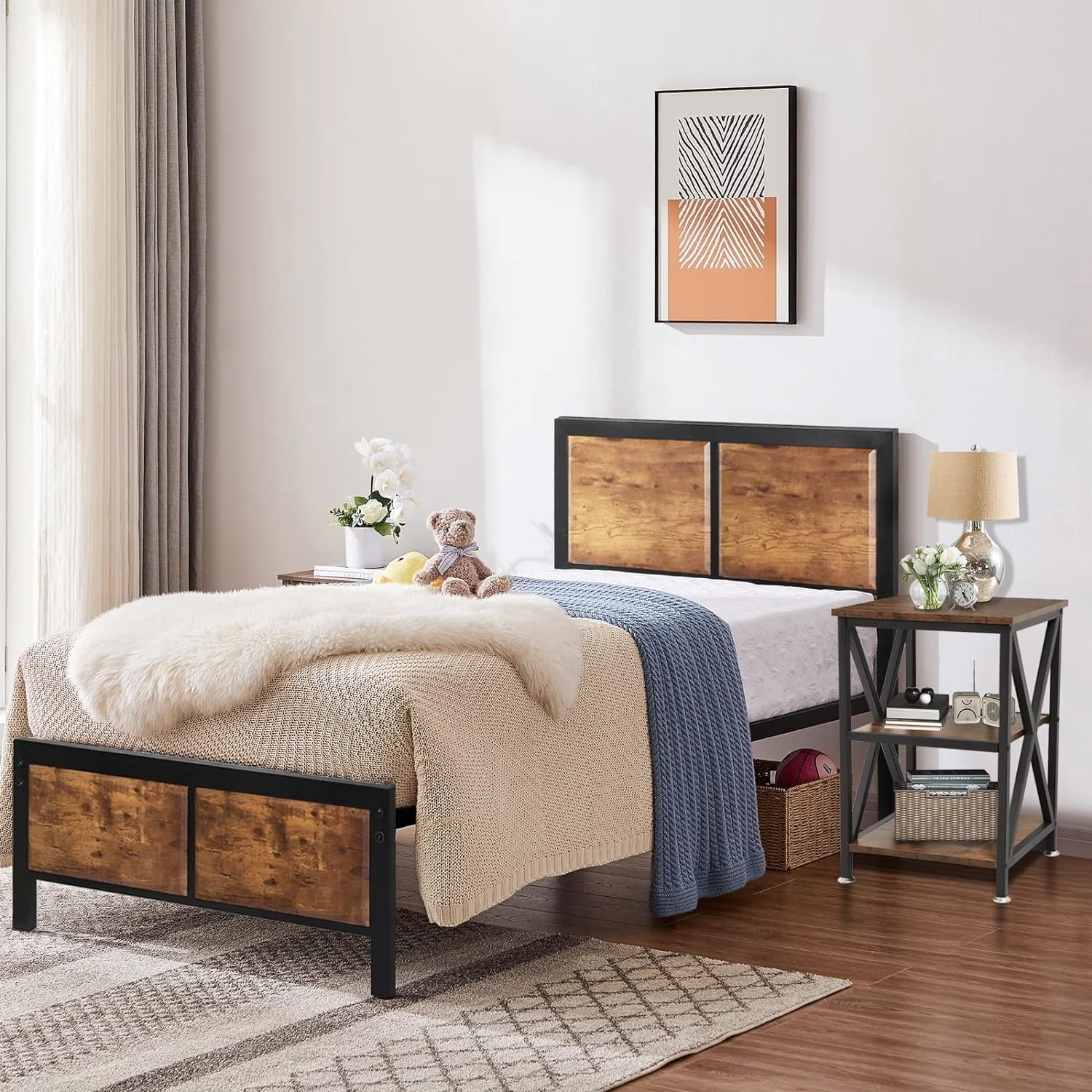 Modern Farmhouse Side Tables Set of 2 - 16