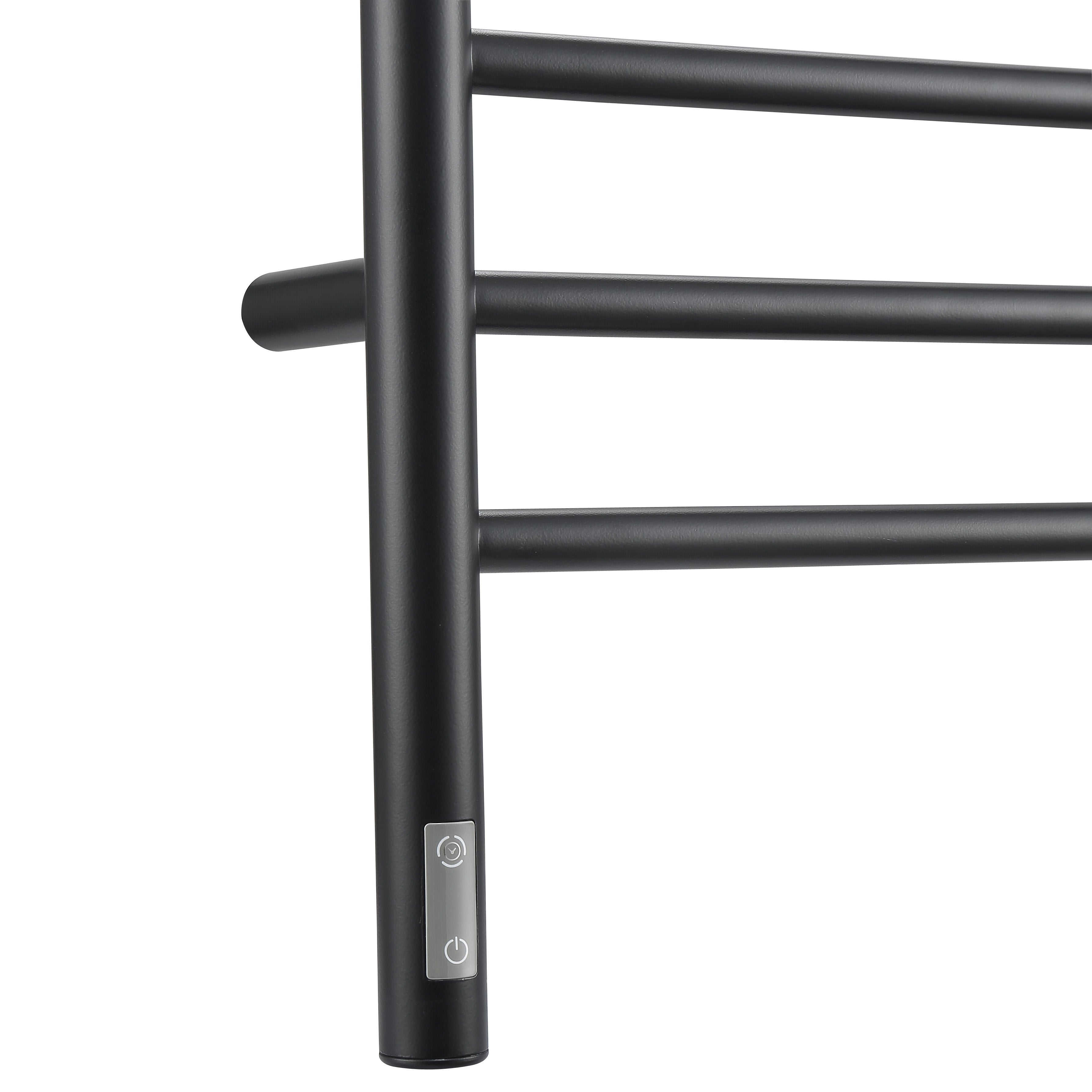 Prestige OBT 8 Bar Wall Mounted Towel Warmer with Built-in Timer - Matte Black Finish | Bathroom Luxury & Spa Experience