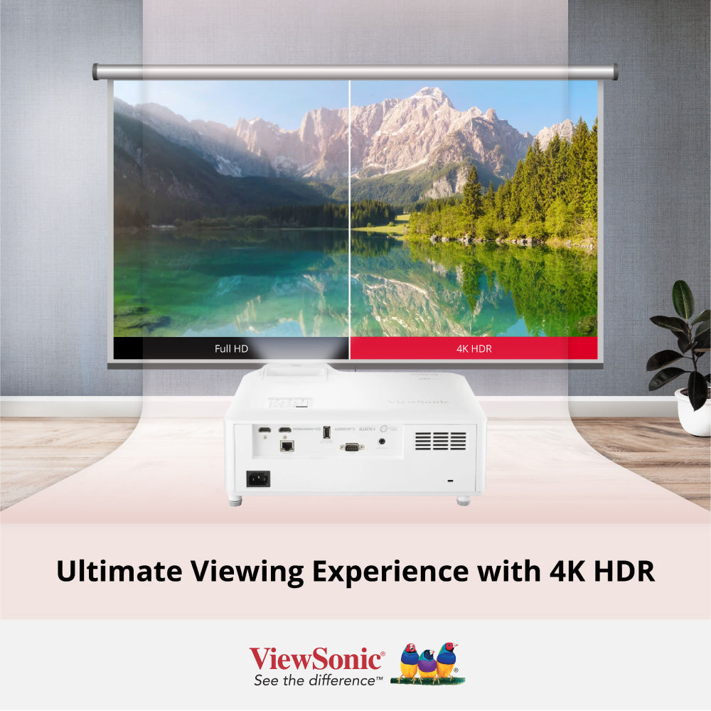 ViewSonic LS901 4K Ultra HD Laser Projector - 5500 ANSI Lumens, HDR Support for Home Theater & Business Presentations | Perfect for Movie Nights, Gaming & Large Venue Projections
