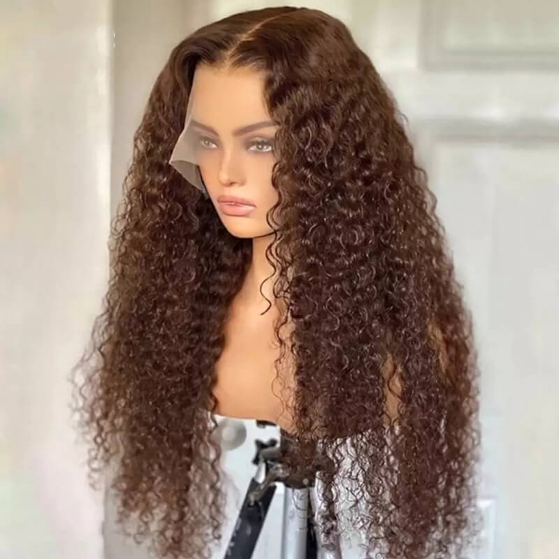 Eullair Perfect Chocolate Brown Lace Frontal Human Hair Wig - Natural Looking 13x4 HD Lace Wig for Black Women | TikTok Viral Hairpiece for Everyday Wear & Special Occasions
