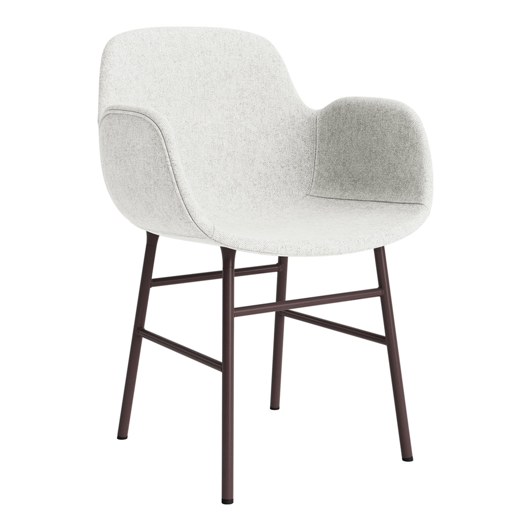 Modern Form Armchair with Sturdy Metal Legs & Soft Upholstery - Perfect for Living Room, Office, or Reading Nook