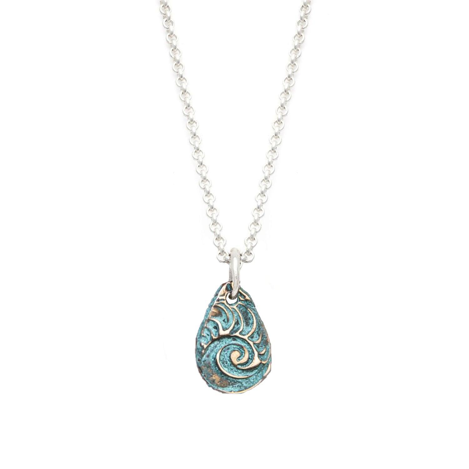 Elegant Teardrop Plume Pendant Necklace - Dainty Gold Jewelry for Women | Perfect for Date Night, Wedding & Special Occasions