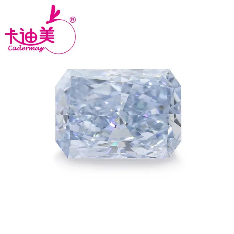 0.706 CT VVS1 Clarity Light Blue HPHT Lab Grown Diamond - Radiant Cut Loose Gemstone for Engagement Rings & Jewelry Making | Eco-Friendly Alternative to Mined Diamonds