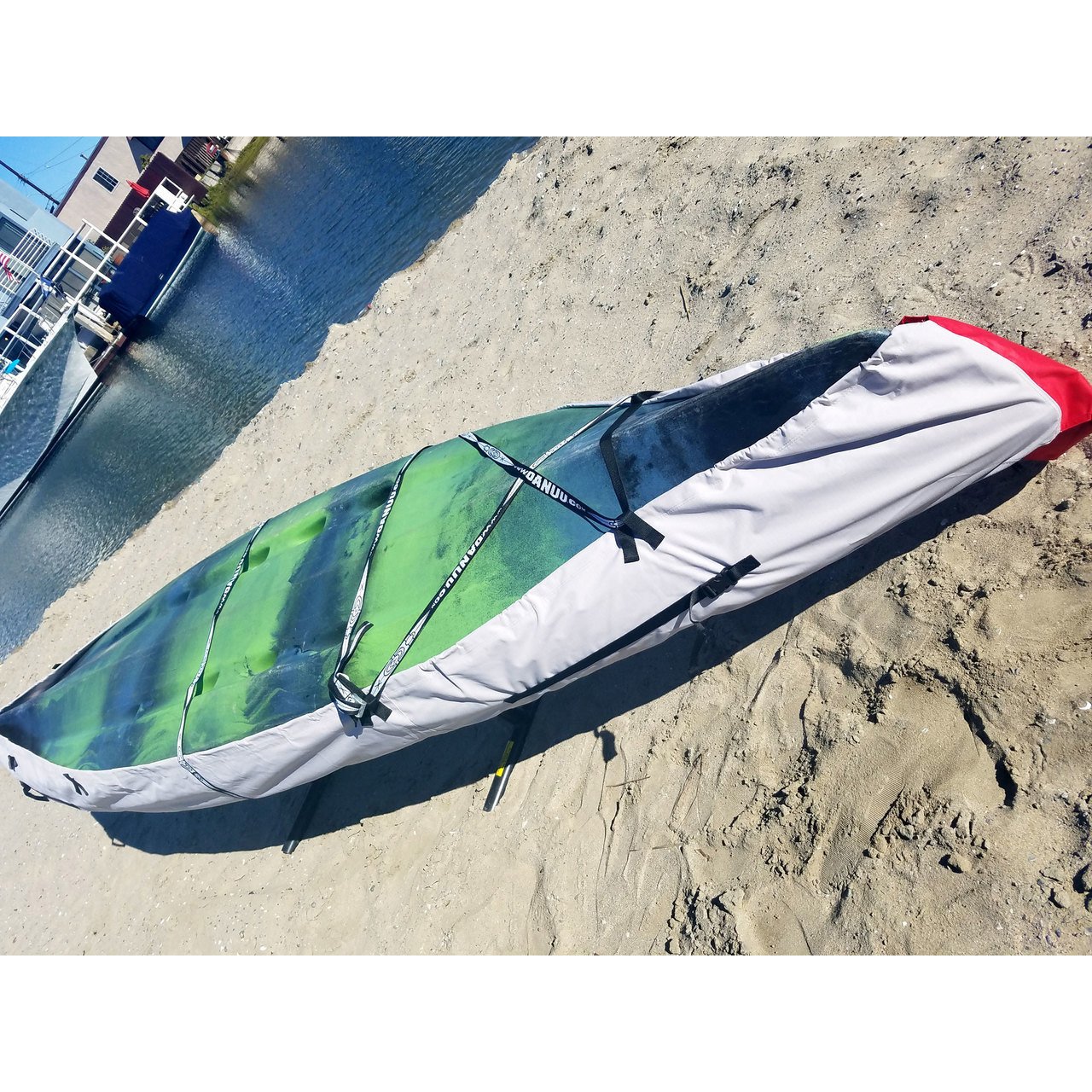 Danuu Deluxe Kahuna Kayak Storage Cover - Heavy Duty Waterproof Protection for XL Kayaks - White - Perfect for Outdoor Storage & Travel