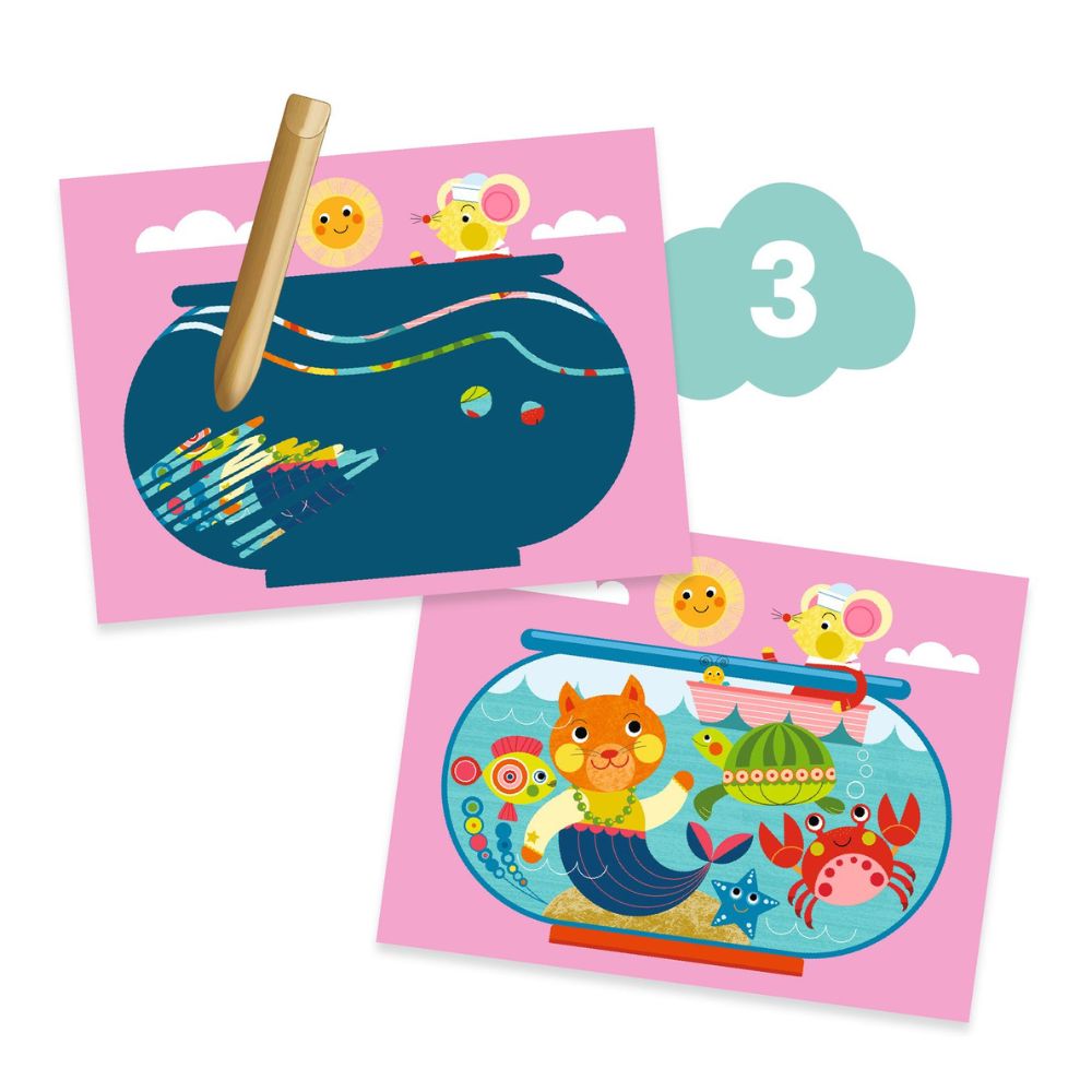 DJECO Multi-Activity Kit - The Cat and His Friends for Toddlers 18 Months+ | Early Learning & Creative Play for Kids