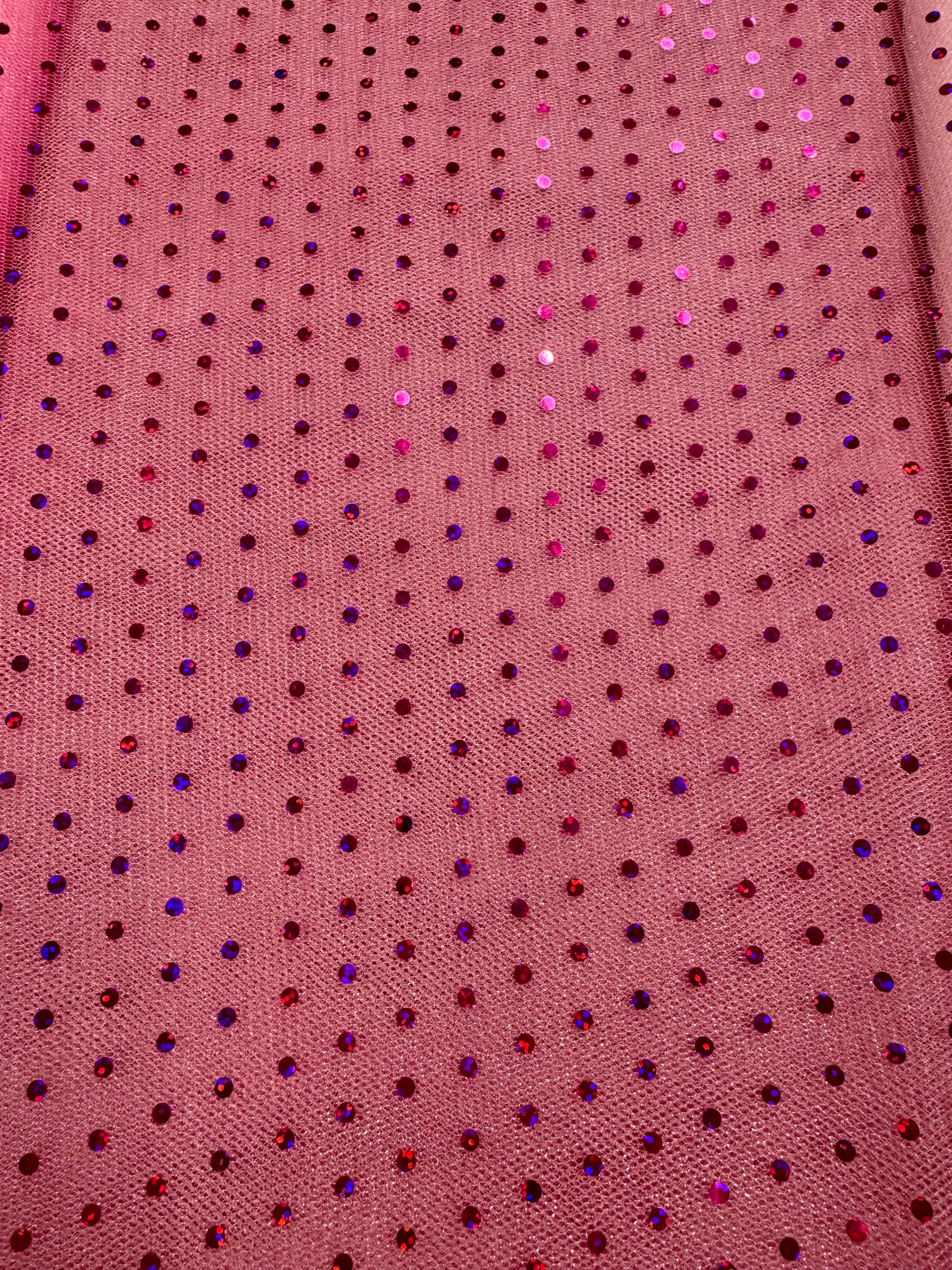 Hologram Dot Tulle Fabric 58 Inches Wide - Candy Pink Shimmery Tulle for Wedding Decor, Party Backdrops & DIY Crafts - Premium Quality New Tulle Material