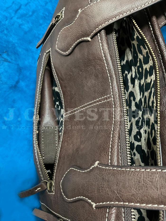 Ariat Women's Calf Hair Patchwork Savannah Collection Tote Bag in Brown - Stylish Cowgirl Purse for Western Fashion & Everyday Use