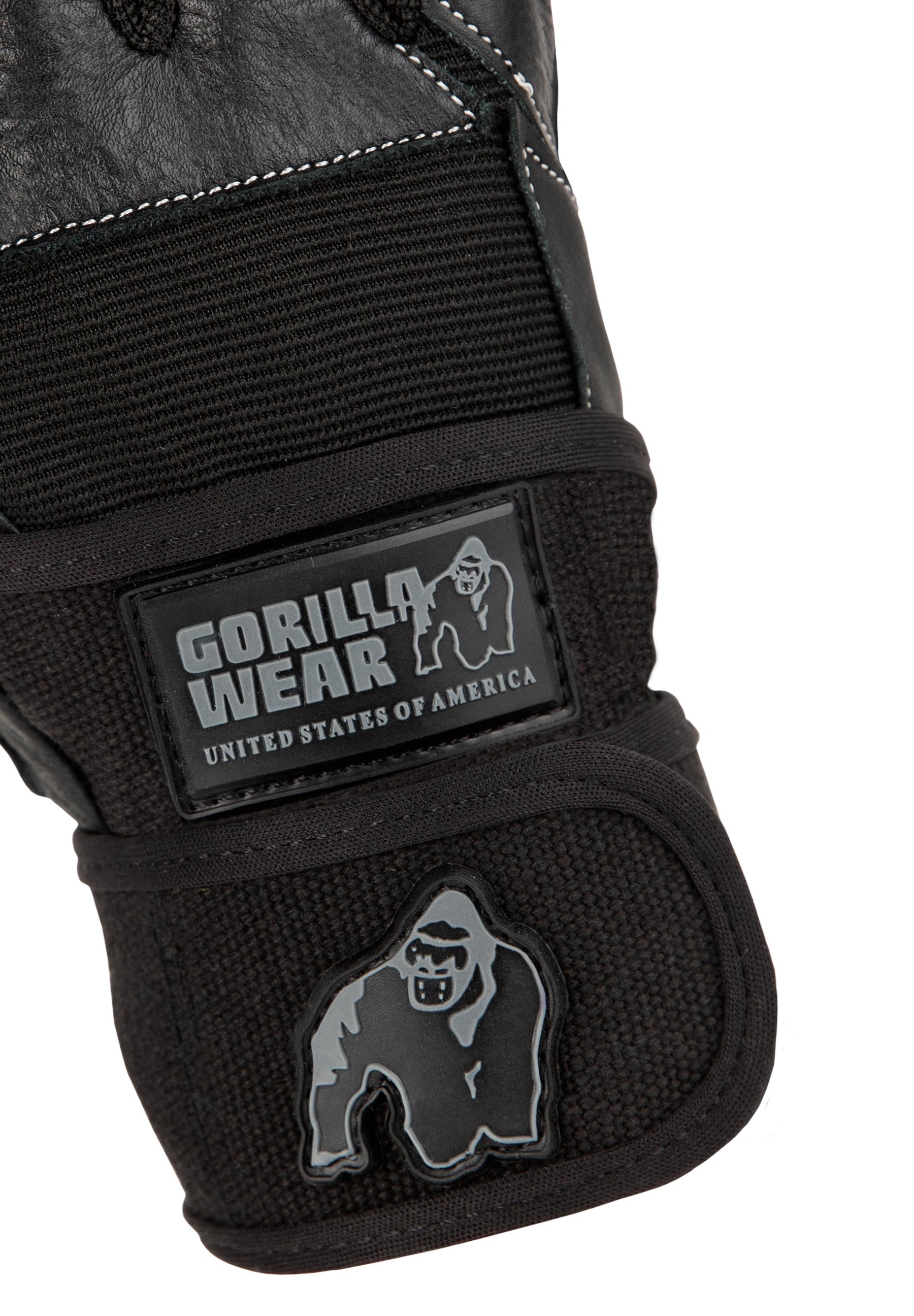 Dallas Wrist Support Gloves - Black - Weightlifting & CrossFit Wrist Wraps for Gym Training & Powerlifting Support