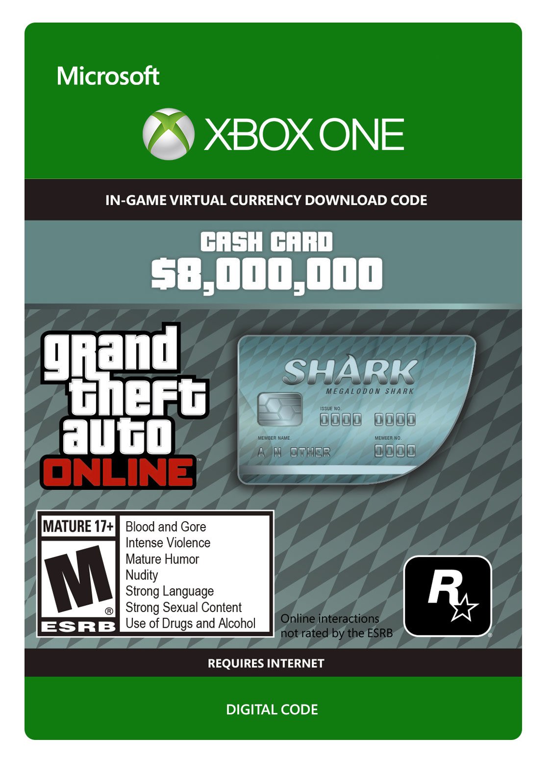Grand Theft Auto V: Megalodon Shark Cash Card - Xbox One Digital Download Code | In-Game Currency for Weapons, Vehicles & Upgrades | Fast Delivery & Instant Access