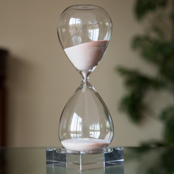 60 Minute Freestanding Natural Sand Timer - Perfect for Classroom, Office, and Home Use - Time Management Tool for Kids, Cooking, Games & Meditation