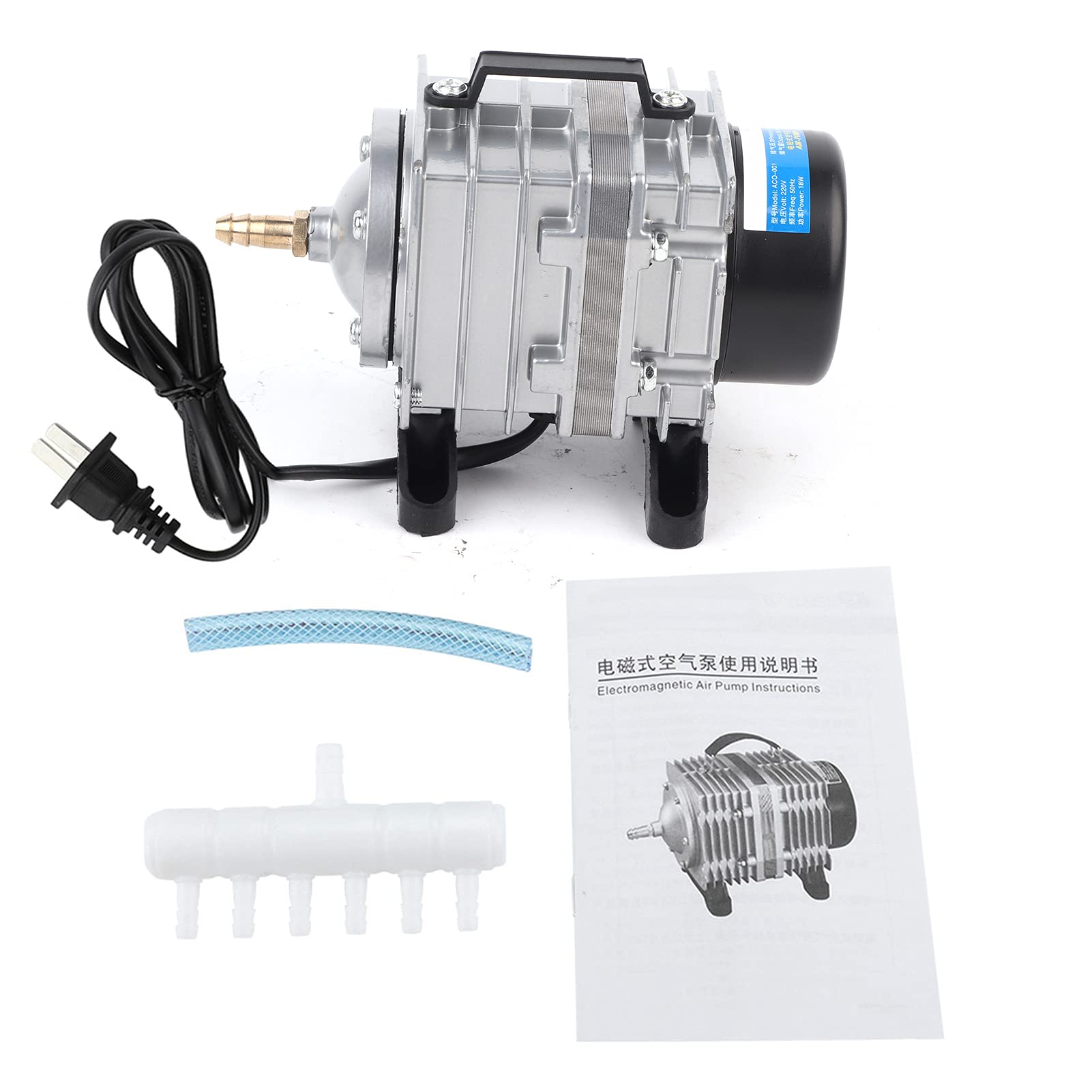 Germerse Fish Tank Air Pump - Powerful Electromagnetic Aquarium Oxygen Pump for Freshwater & Saltwater Tanks, Aquaculture, Seafood Ponds - Ideal for Home Aquariums, Fish Breeding, and Pond Aeration