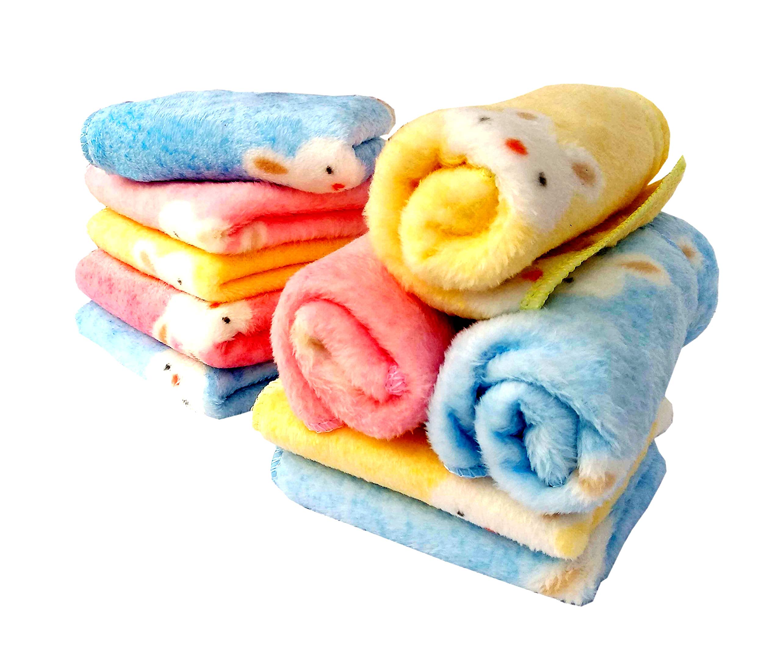 Premium Microfiber Face Towels - Soft, Thick & Absorbent (10x10 Inch, 10-Pack, Multicolor) for Skincare, Gym & Travel - Gentle on Skin, Quick-Drying & Reusable