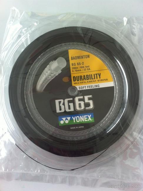 Yonex BG65 Badminton String 200m Reel - Premium Durability for Tournament & Recreational Play