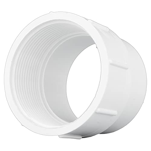 Charlotte Pipe 3 Inch DWV Fitting Cleanout Adapter for Drain Waste & Vent Systems - 25-Pack Box - Ideal for Plumbing Repairs & Home Improvement Projects