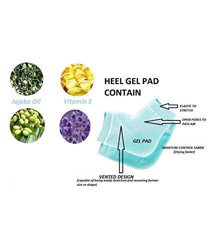 Moisturizing Gel Heel Socks for Dry Cracked Feet - Open Toe Cotton Socks with Botanical Gel Pad for Men & Women - Soft Foot Care for Calluses & Rough Heels - Perfect for Daily Wear, Work & Home Comfort
