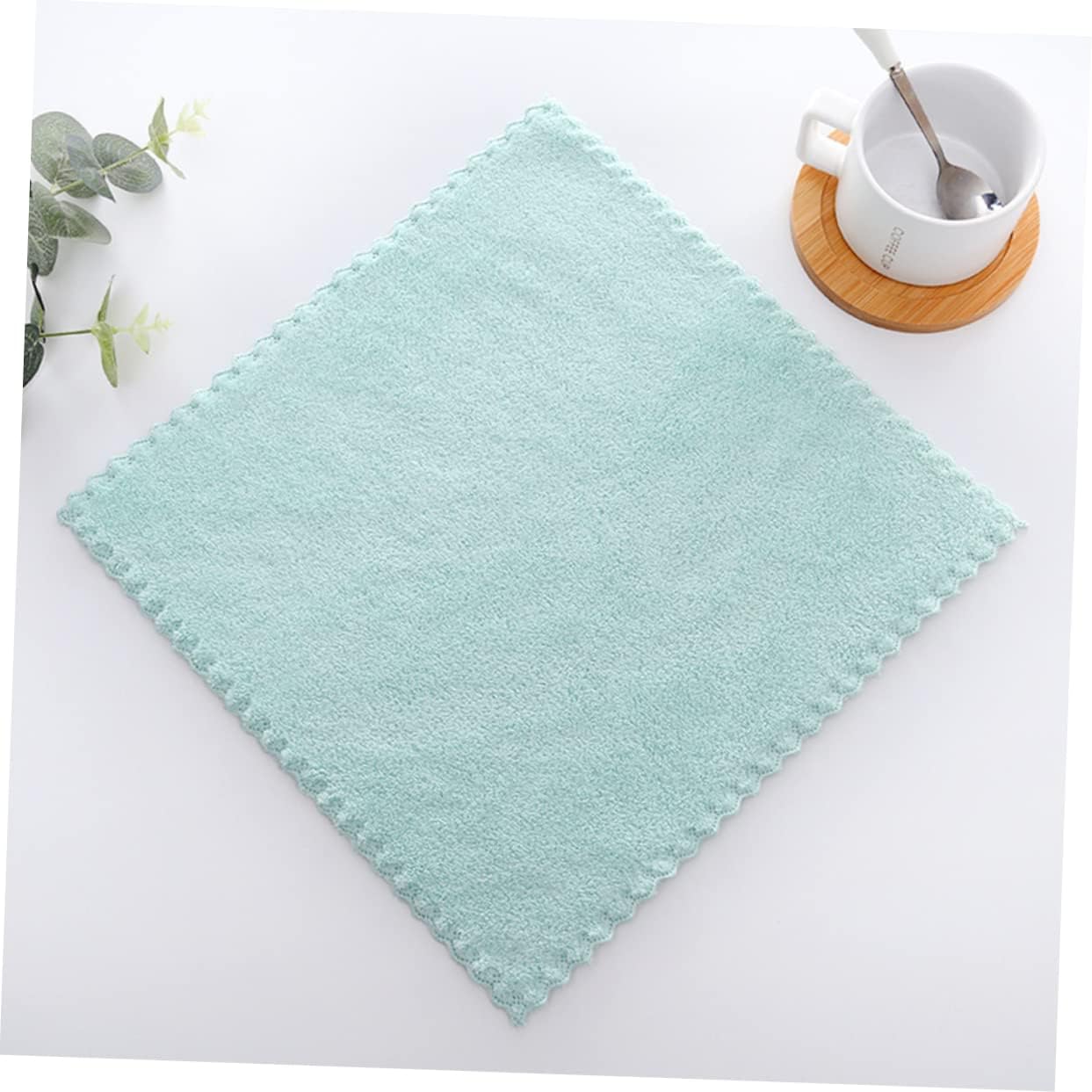 10pcs Coral Fleece Makeup Remover Washcloths & Face Towels - Soft Square Cleansing Cloths for Daily Skincare Routine | Gentle Makeup Removal & Facial Cleansing | Perfect for Travel, Gym & Home Use