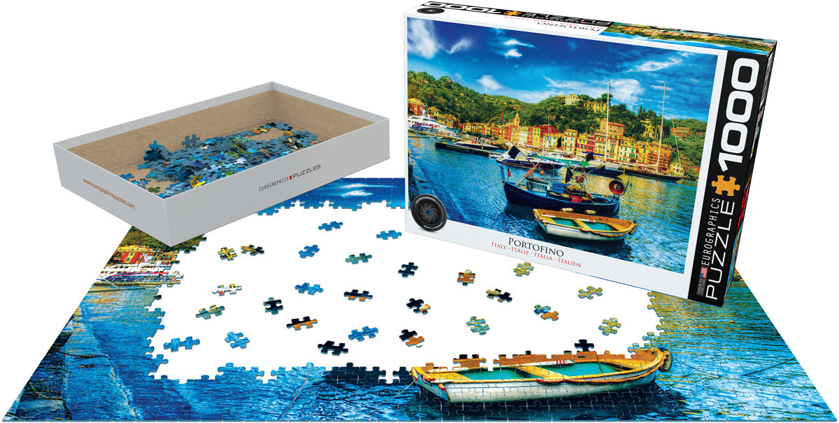 Eurographics 1000-Piece Jigsaw Puzzle - Beautiful Portofino Italy Landscape - Challenging Adult Puzzle for Relaxation & Home Decor