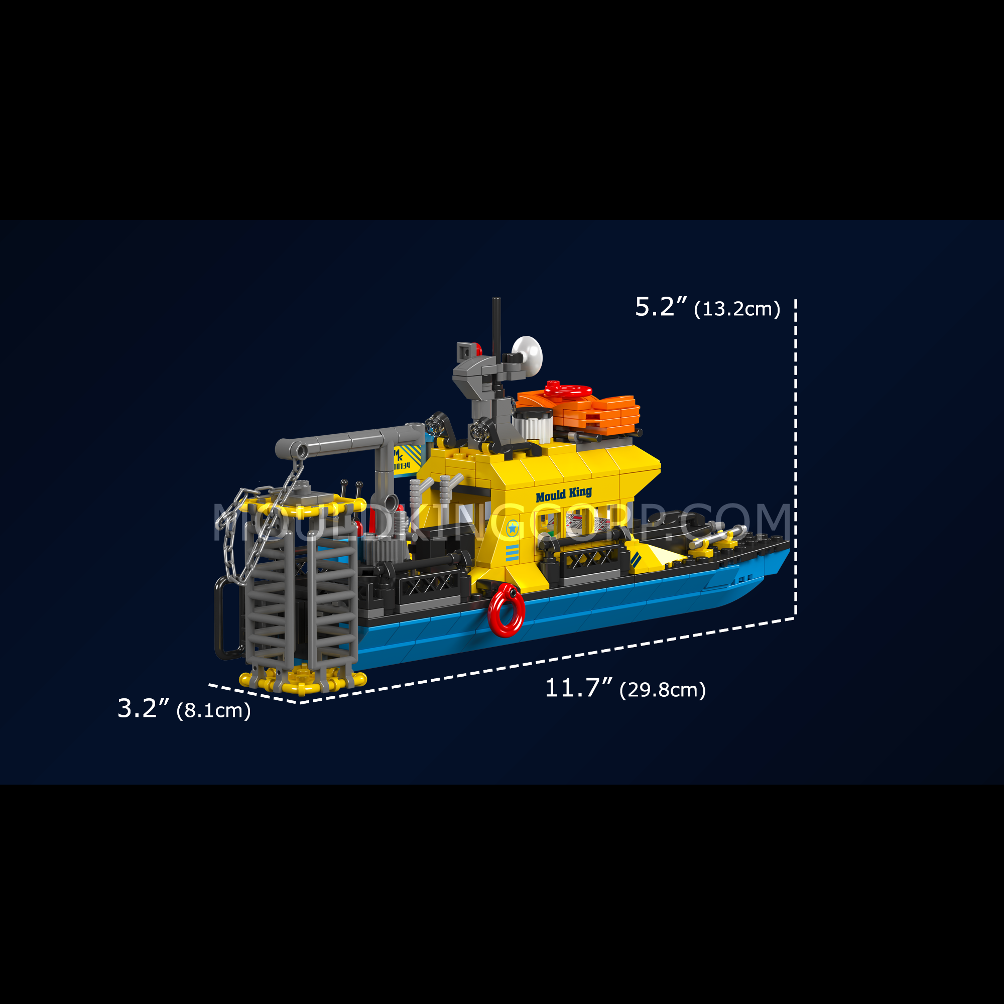 Mould King 10134 Mini Underwater Exploration Ship Building Set - 380 Pcs STEM Toy for Kids, Creative DIY Ocean Adventure Playset | Perfect for Birthday Gifts, Educational Play & Collector's Display