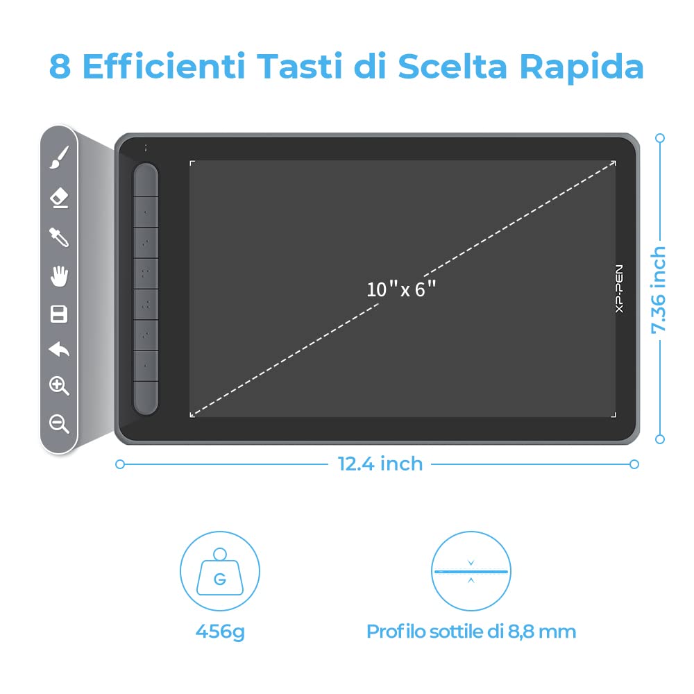 XP-PEN Deco LW Bluetooth Drawing Tablet 10