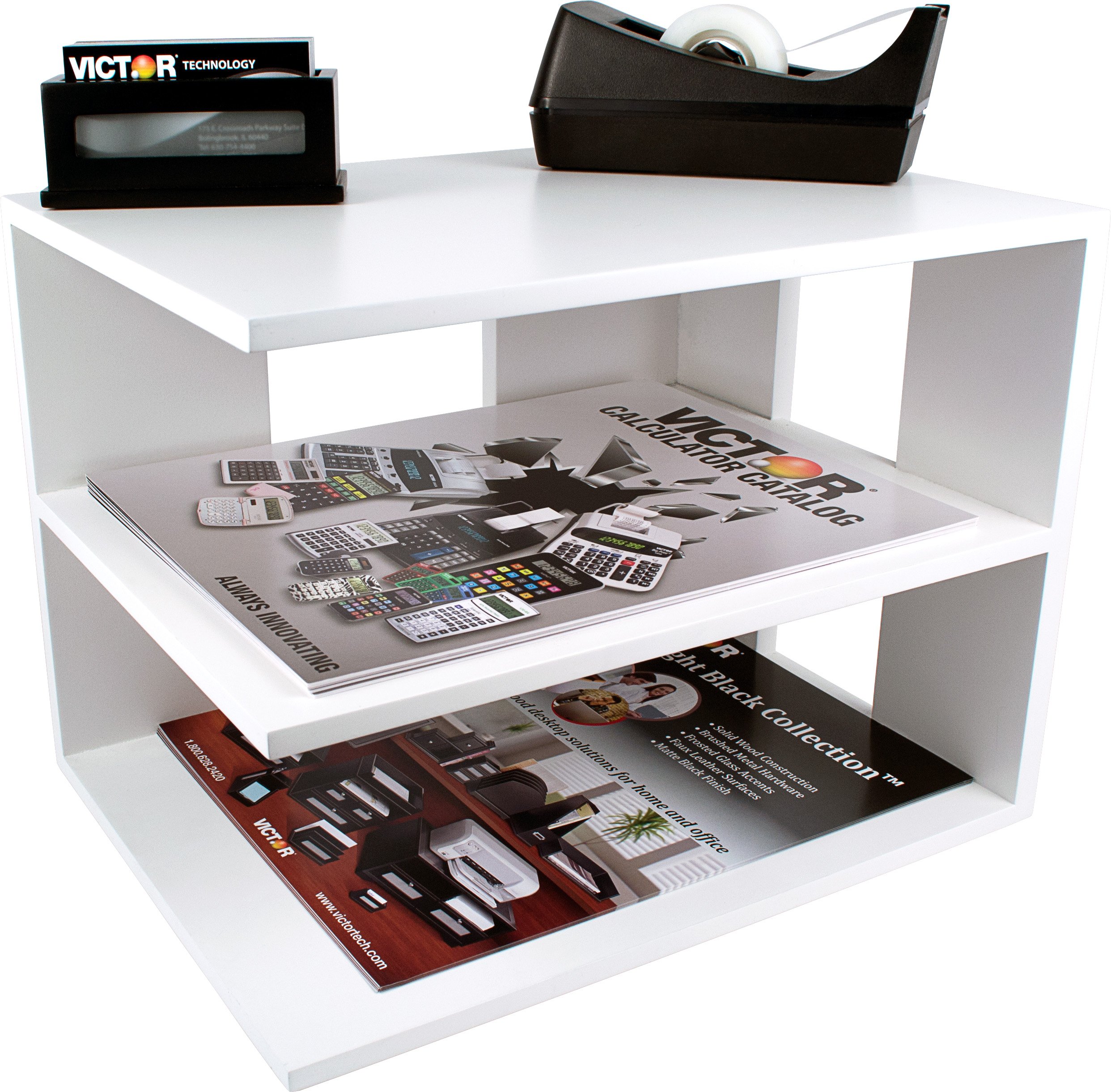 Victor Pure White Desk Shelf Organizer - 9.8