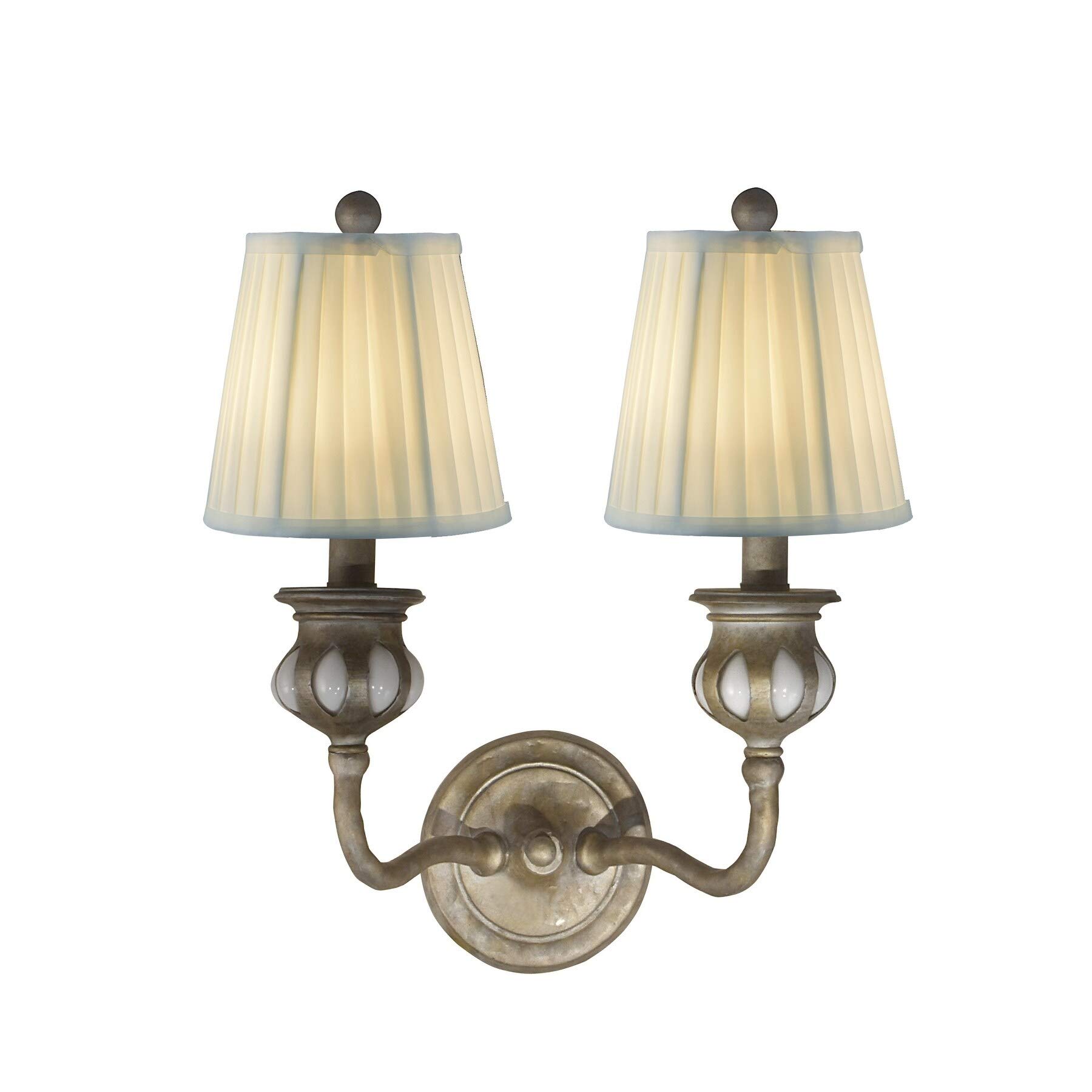 15W 2-Light Modern Gold Wall Sconce with Glass Shade - Perfect for Bedroom, Living Room, and Hallway Lighting