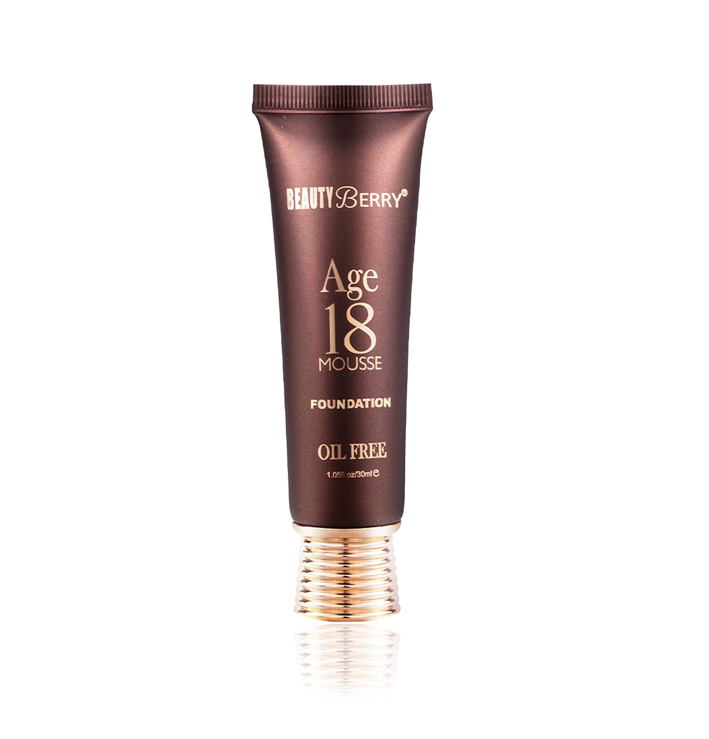 Beauty Berry Age 18 Oil-Free Mousse Foundation - Ivory Shade | Lightweight Matte Finish for Flawless Coverage | Perfect for Daily Wear & Special Occasions