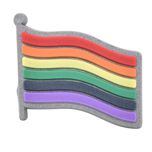Rainbow Stripe Silicone Flag Pins