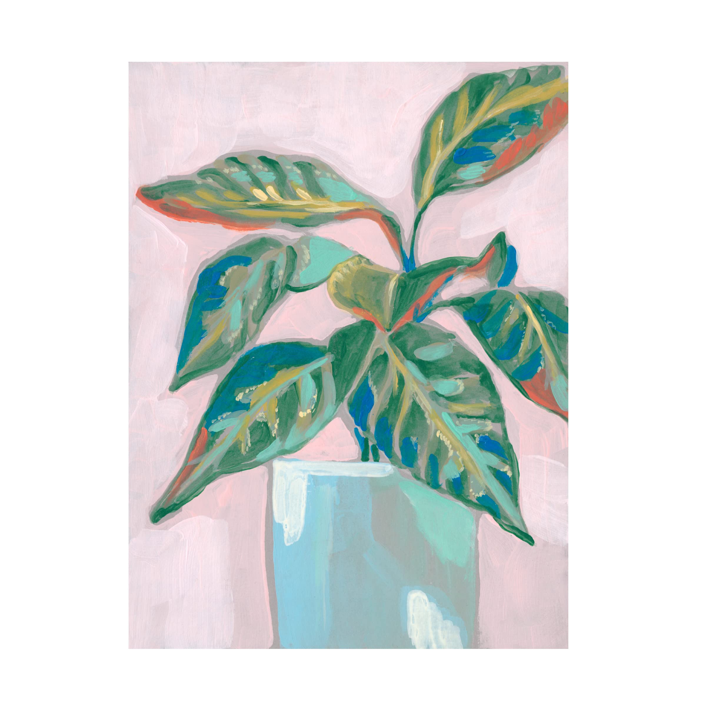 Jennifer Goldberger 'Quirky Plant II' Canvas Wall Art Print - Modern Botanical Home Decor for Living Room, Bedroom & Office