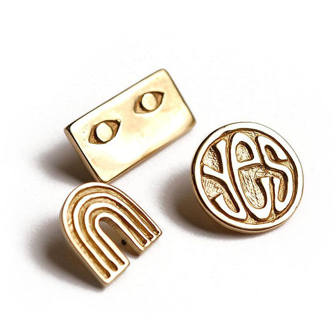 Brass Rainbow Arc Pin - Vintage Style Brooch for Women & Men - Perfect for Jackets, Hats, Bags & DIY Crafts