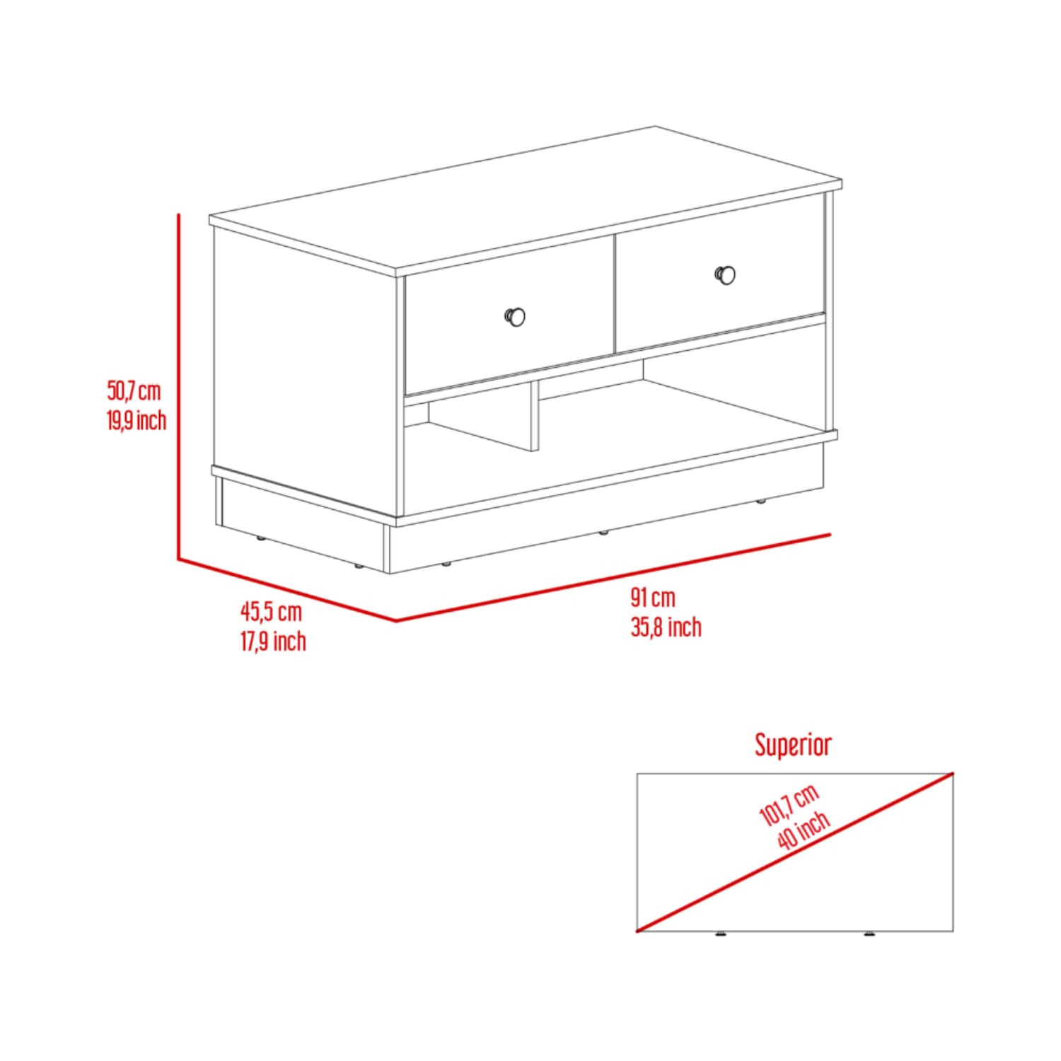 Uranus Storage Bench with 2 Drawers & 2 Open Shelves - Black Entryway Bench for Hallway, Bedroom & Living Room Organization