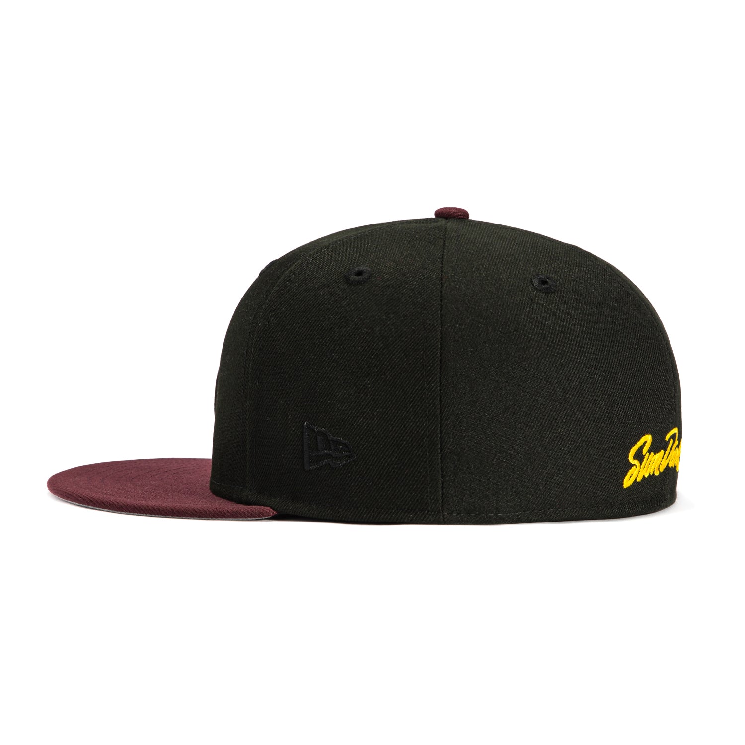 New Era 59Fifty Arizona State Sun Devils Sparky Flame Adjustable Baseball Cap - Black & Maroon NCAA Fan Gear for College Sports, Tailgating and Game Day Outfits
