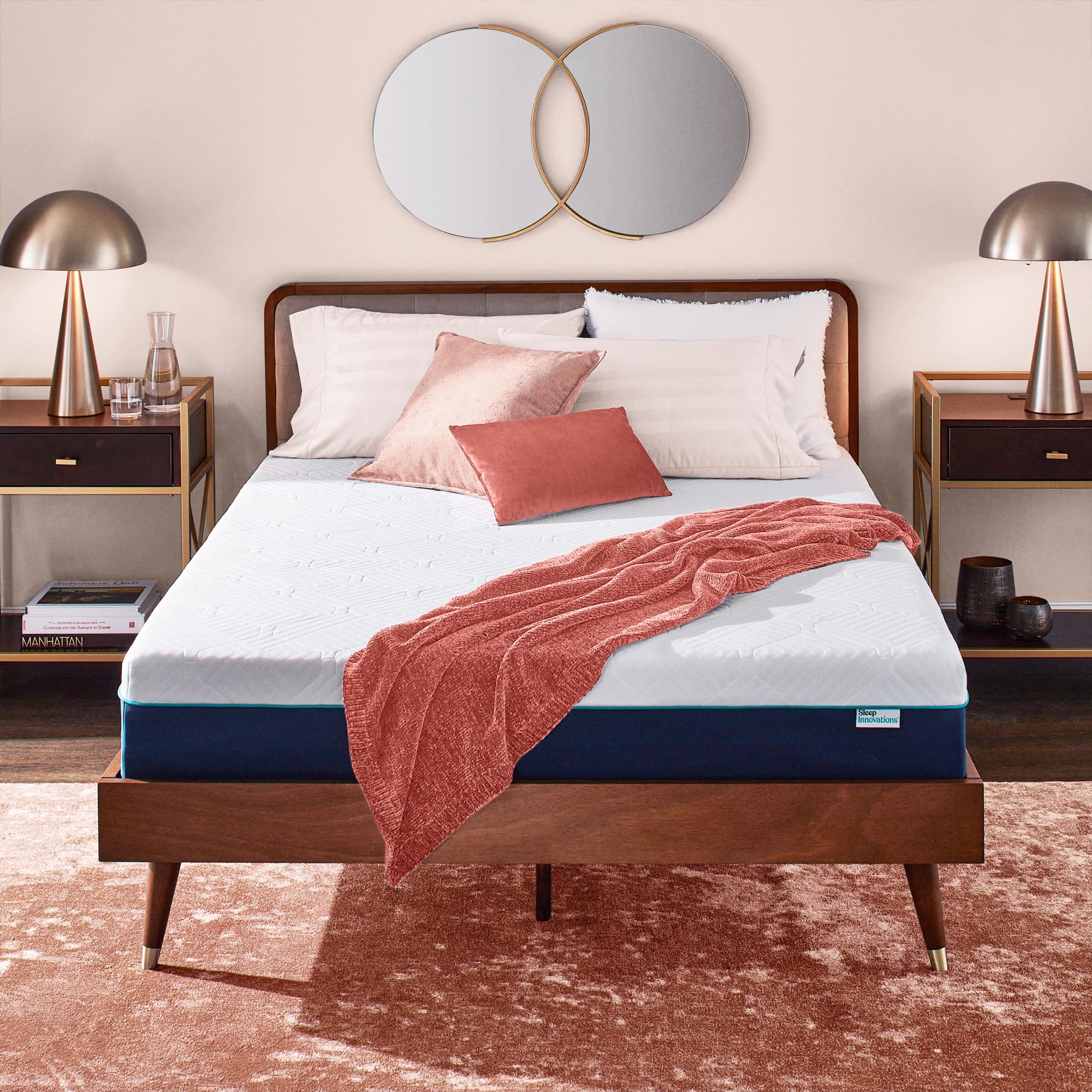 Sleep Innovations Shiloh Hybrid 12 Inch Cooling Gel Memory Foam & Innerspring Mattress - King Size, Medium Support, Bed in a Box for Pressure Relief & Temperature Regulation - Perfect for Hot Sleepers, Back Pain Relief & Guest Bedrooms