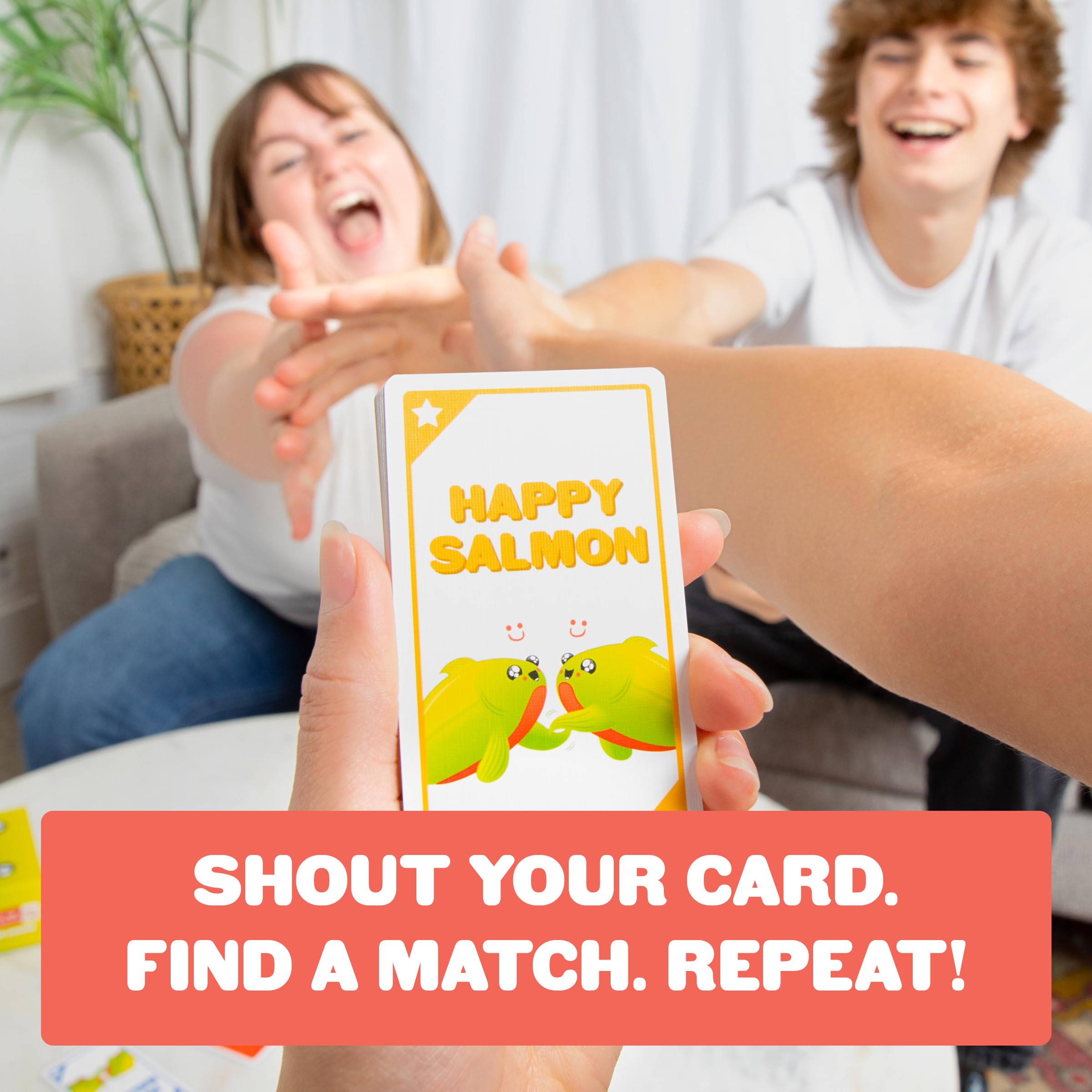 Happy Salmon by Exploding Kittens - Fast-Paced Family Card Game for Adults, Teens & Kids - Perfect for Parties, Game Nights & Classroom Activities