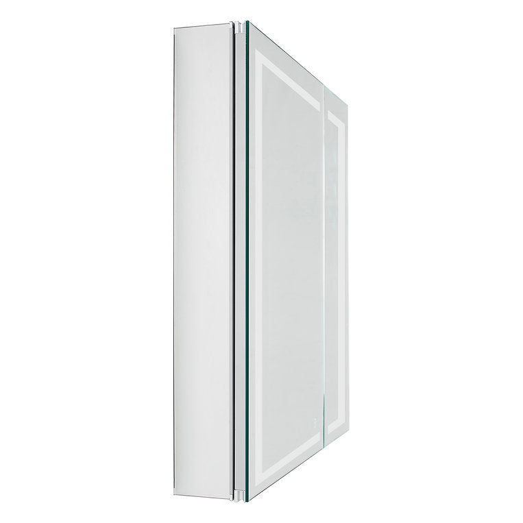 Aquadom Royale Plus 36x30 Inch LED Lighted Bathroom Medicine Cabinet - Modern Mirror with Storage for Vanity, Makeup & Shaving Essentials