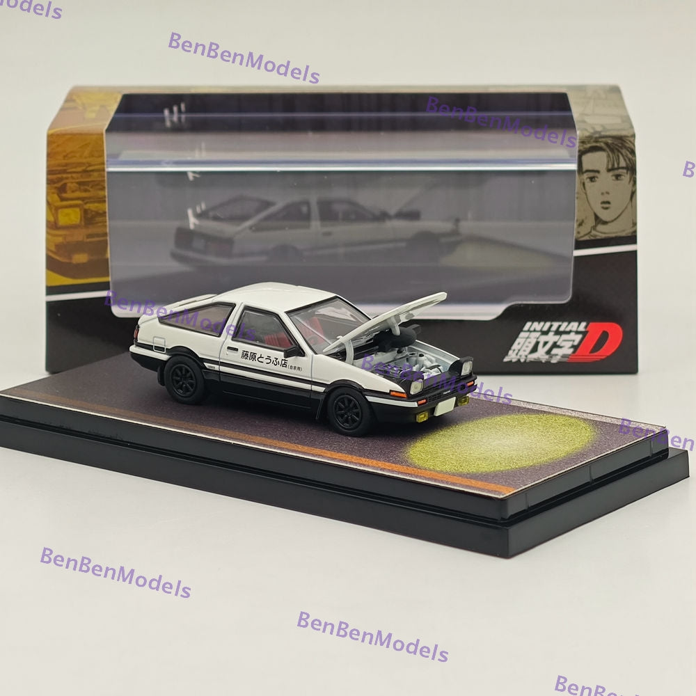 1/64 Scale Toyota Sprinter Trueno AE86 Initial D Diecast Model Car - HJ641052DA - Collectible Hobby Japan - Perfect for Anime Fans & Diecast Collectors
