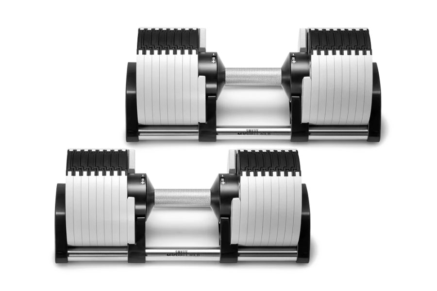 NÜOBELL 80lb Adjustable Dumbbells Set (Ash) - Premium Home Gym Equipment for Strength Training, Weight Lifting & Fitness Workouts