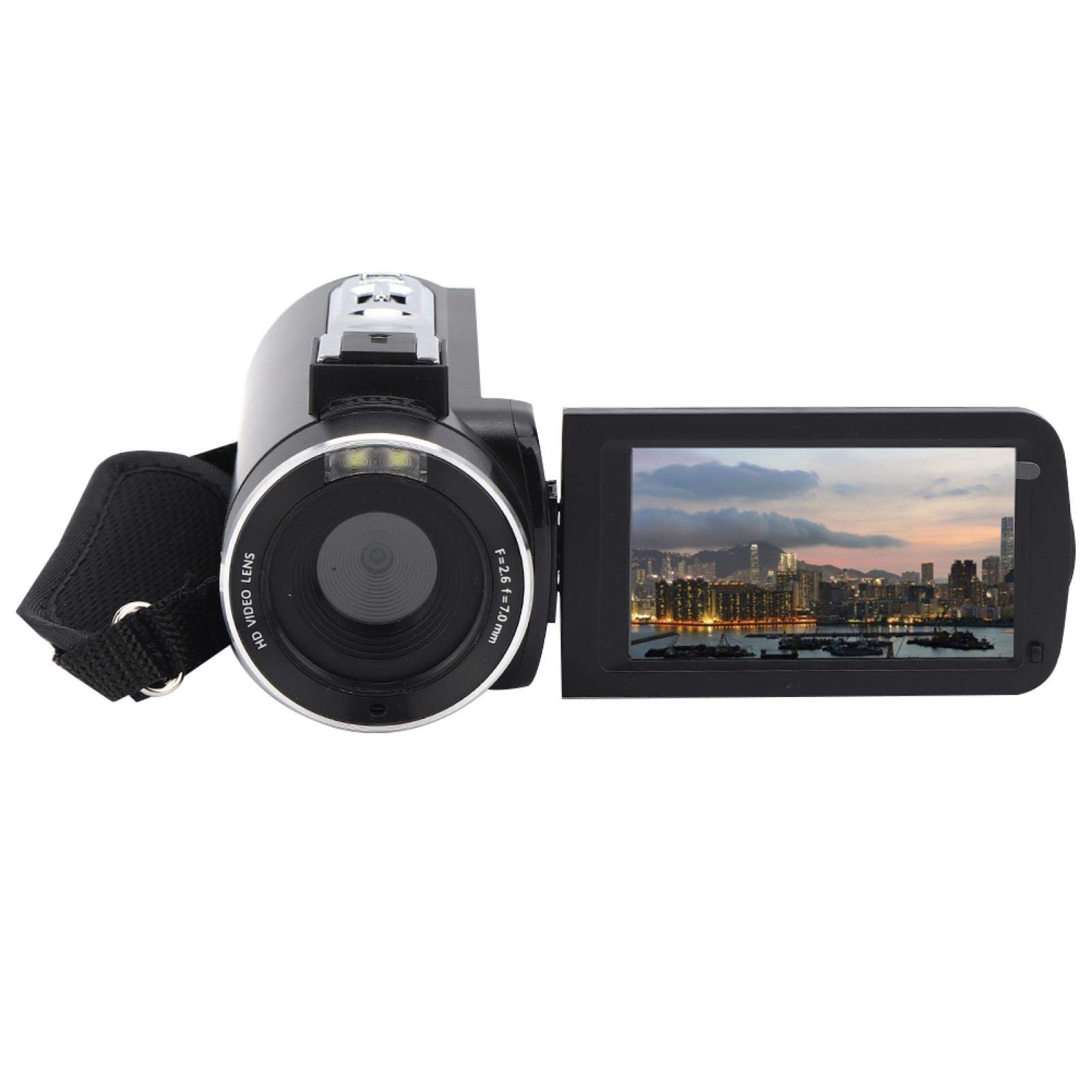 Akozon 4K Digital Camcorder with Anti-Shake, 18X Optical Zoom & 3in IPS Touch Screen - Perfect for Vlogging, Travel Videos, and Home Movies