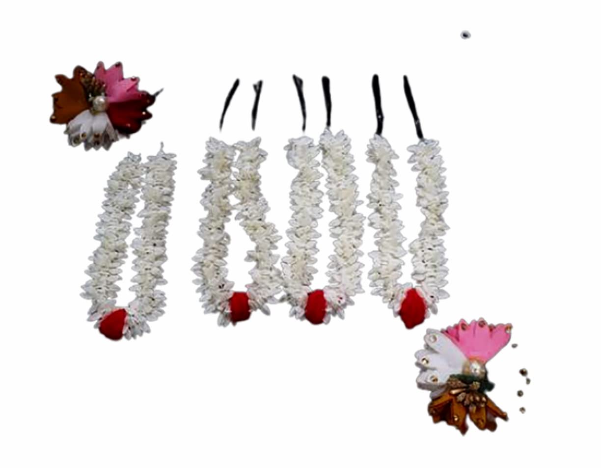 Anagha Hair Accessories for Bun Making - 4-Piece Bridal Hair Pin Set with Gajra Pins - Perfect for Weddings, Parties & Special Occasions