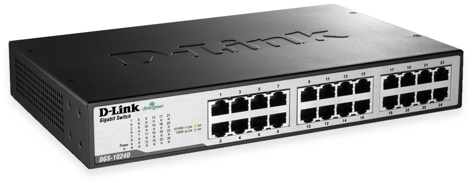 D-Link DGS-1024D 24-Port Gigabit Ethernet Switch | Unmanaged Network Switch for Home & Office | High-Speed Data Transfer for Gaming, Streaming & Business Networks