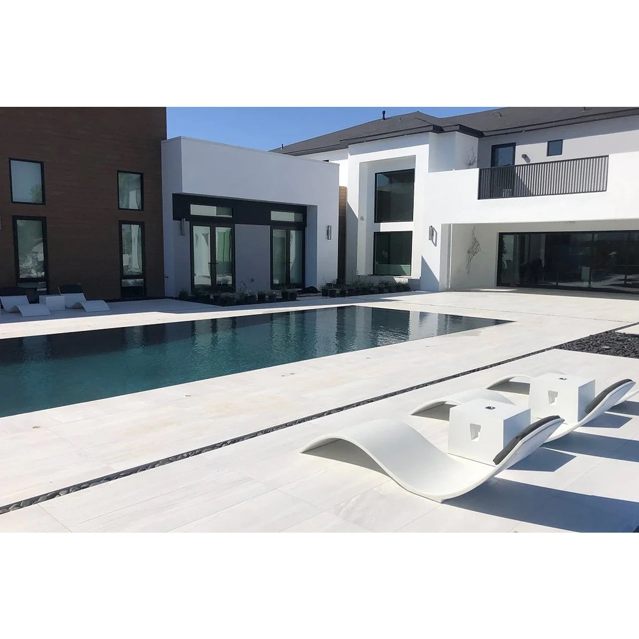 Premium Concrete Chaise Lounge Poolside - Durable Outdoor Pool Lounger for Relaxing by the Swimming Pool, Perfect for Backyard, Resort, and Beach Use