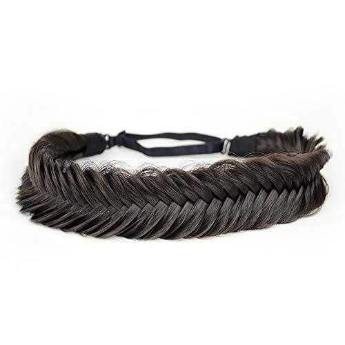 Elegant Fishtail Braided Headband - Stretchy Elastic Hair Accessory for Women & Girls - Perfect for Weddings, Parties, and Everyday Wear
