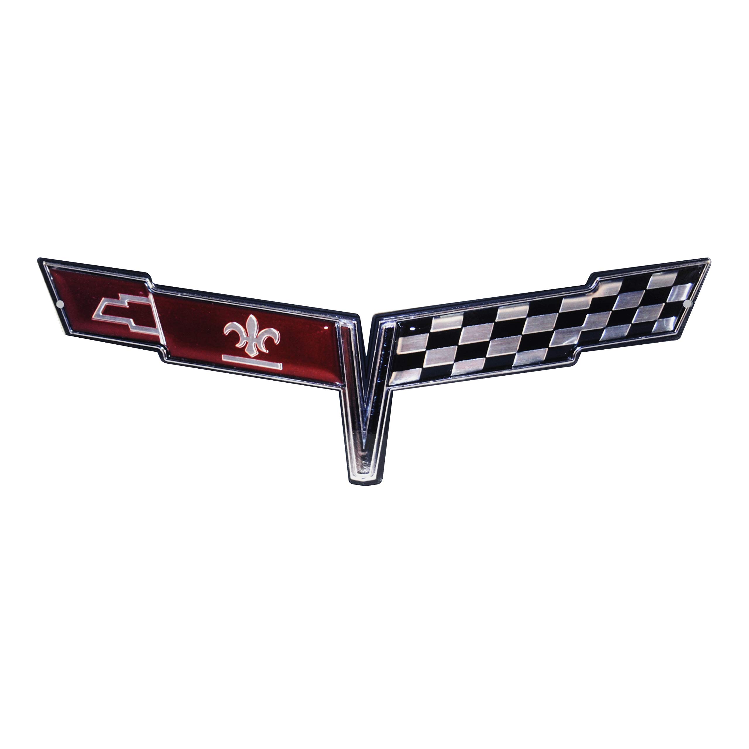 1980 Corvette C3 Chrome Crossed Flags 32