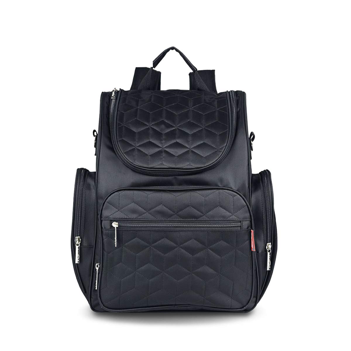 SONARIN Multifunctional Baby Diaper Bag Backpack with Changing Mat & Stroller Straps - Large Capacity Waterproof Travel Organizer for Parents - Perfect for Daycare, Travel & On-the-Go (Black)