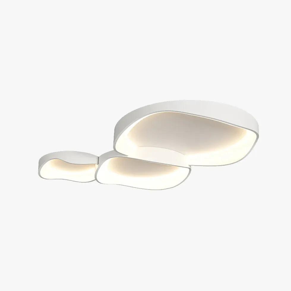 Modern White LED Ceiling Light with Circular Design - Energy Efficient Lighting for Bedroom, Living Room & Kitchen