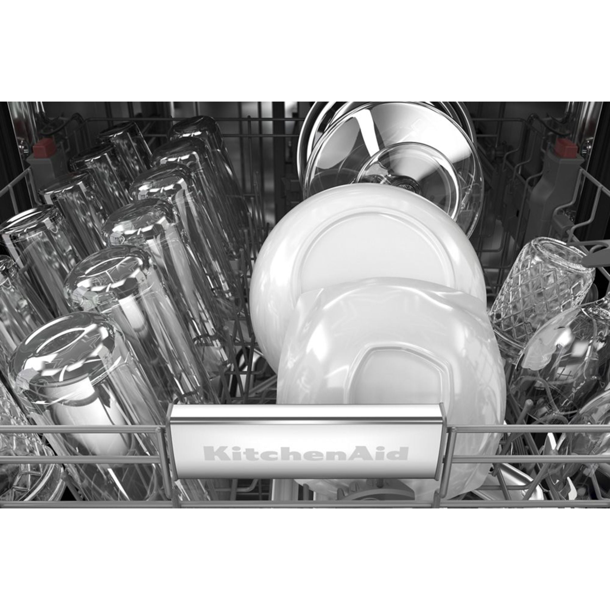 KitchenAid KDFM404KPS Built-in Dishwasher with Stainless Steel Tub - 24 Inch Quiet Wash Cycle for Large Families - Perfect for Open Kitchen & Dinner Party Cleanup