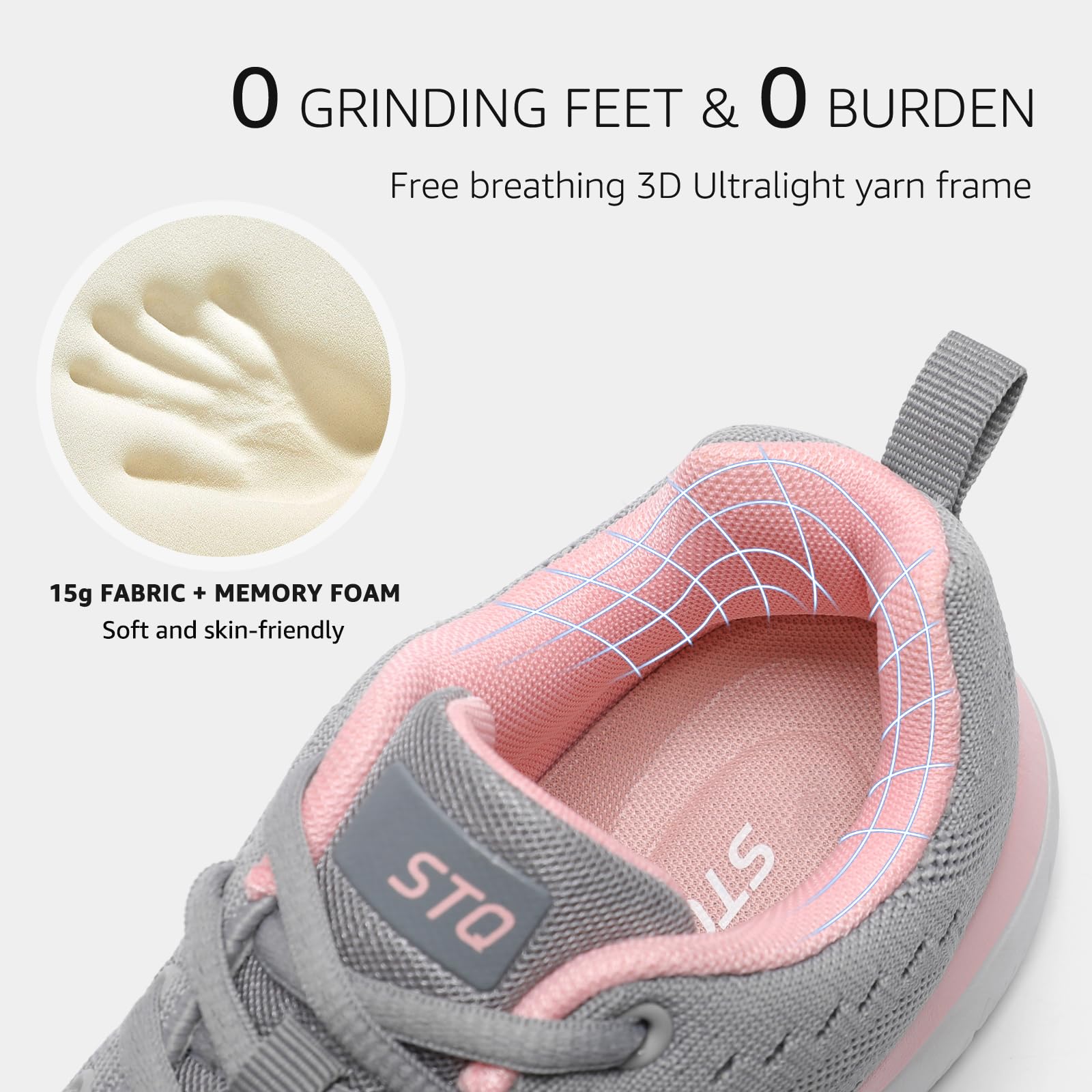 STQ Women's Lightweight Tennis Shoes - Comfortable Athletic Sneakers for Walking, Workout, Gym & Cross Training - Fashionable & Breathable for Sports & Daily Wear
