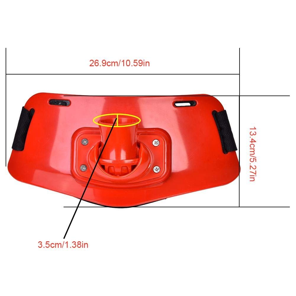 **Ubersweet® Adjustable Fishing Rod Holder Waist Belt - Comfortable Back Support for Boat & Rock Fishing - Relieves Pressure from Fish Struggling (Red) - Perfect for Anglers & Outdoor Enthusiasts**