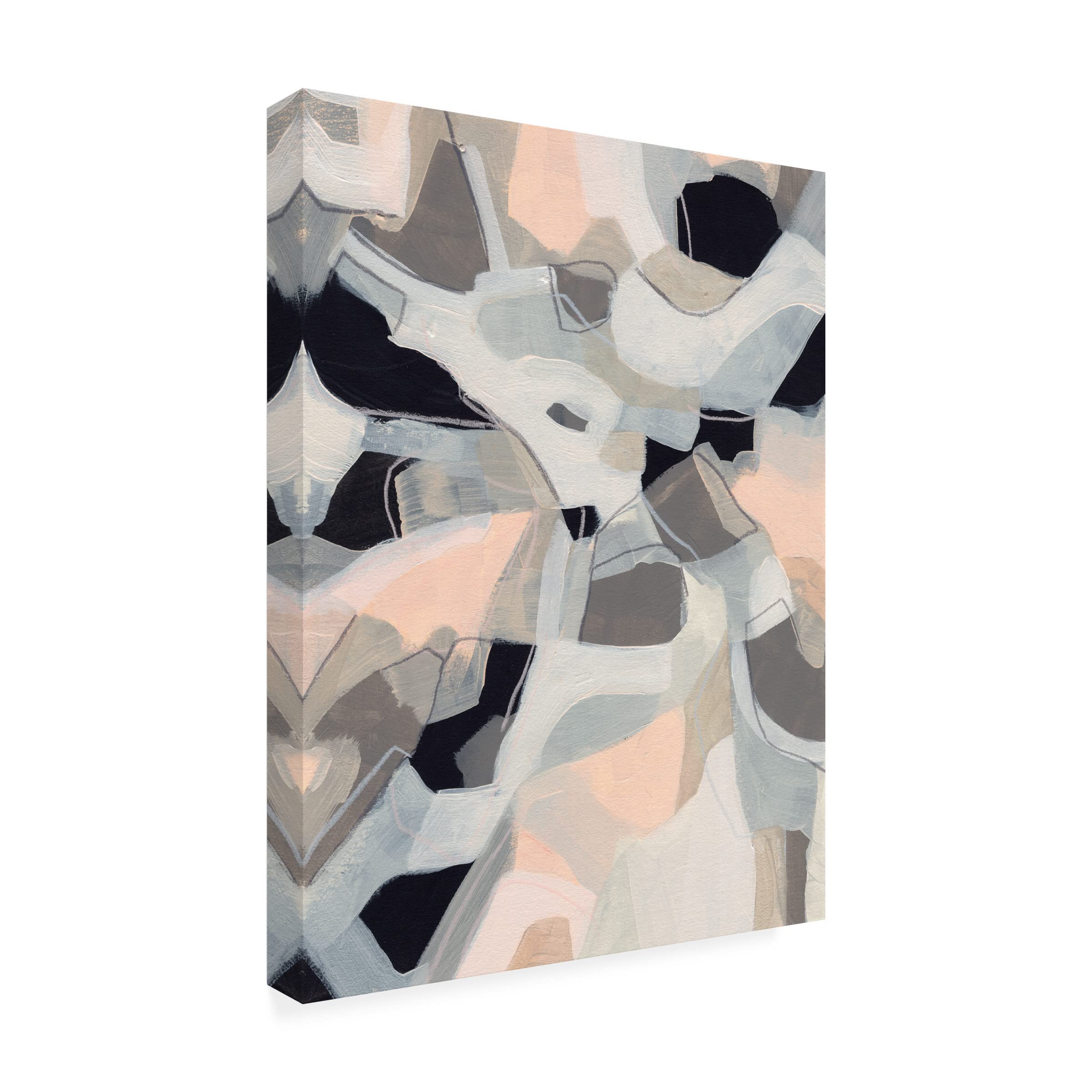 Trademark Fine Art 'Puzzle Field II' Abstract Canvas Wall Art Print by June Erica Vess - Modern Home Decor for Living Room, Bedroom & Office