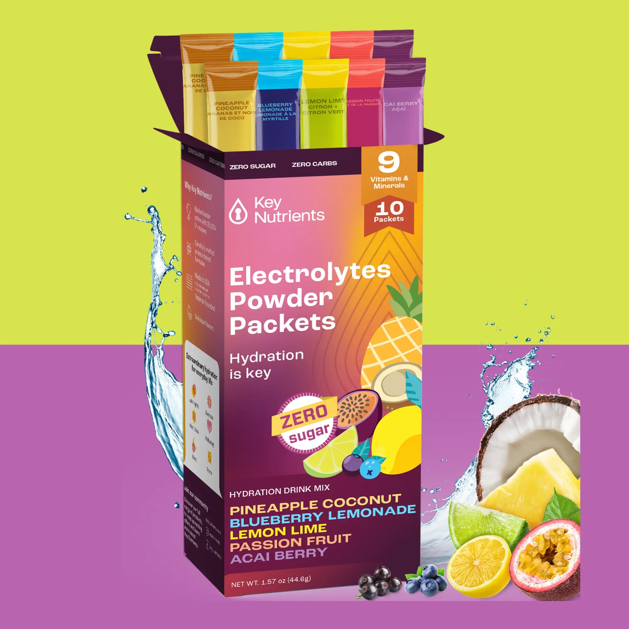 Electrolyte Recovery Plus Powder Travel Packets - Hydration Boost for Athletes & Travelers - Perfect for Workouts, Hiking & Post-Workout Recovery