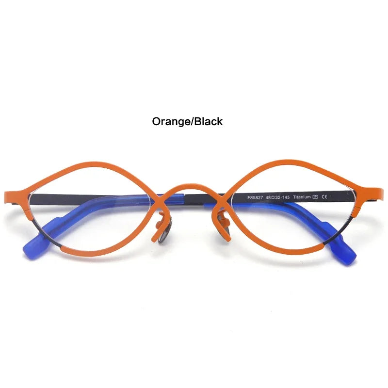 Aror Unisex Full Rim Small Oval Titanium Eyeglasses 464832 - Lightweight & Durable Frame for Reading, Work & Everyday Use